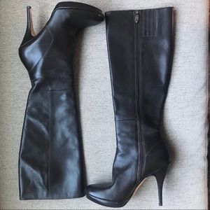 VIA SPIGA BROWN LEATHER KNEE HIGH BOOTS